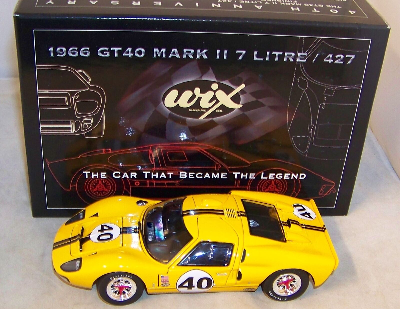 1:24 WIX 1966 FORD GT40 MARK II 427 7 LITER 40TH ANNIVERSARY 1:24 WIX 1966 FORD GT40 MARK II 427 7 LITER 40TH ANNIVERSARY