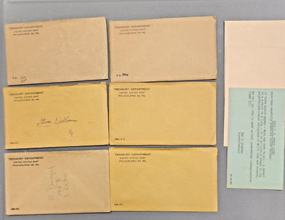 1958 Proof Set Envelope only with cardboards and COA. Issued by US Mint.
