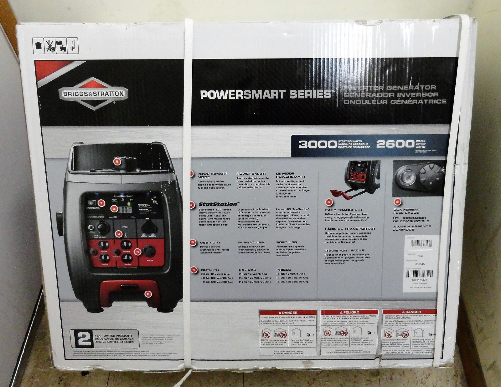 Briggs & Stratton 030545 3000 Watt Gas Powered Portable Inverter Generator NEW