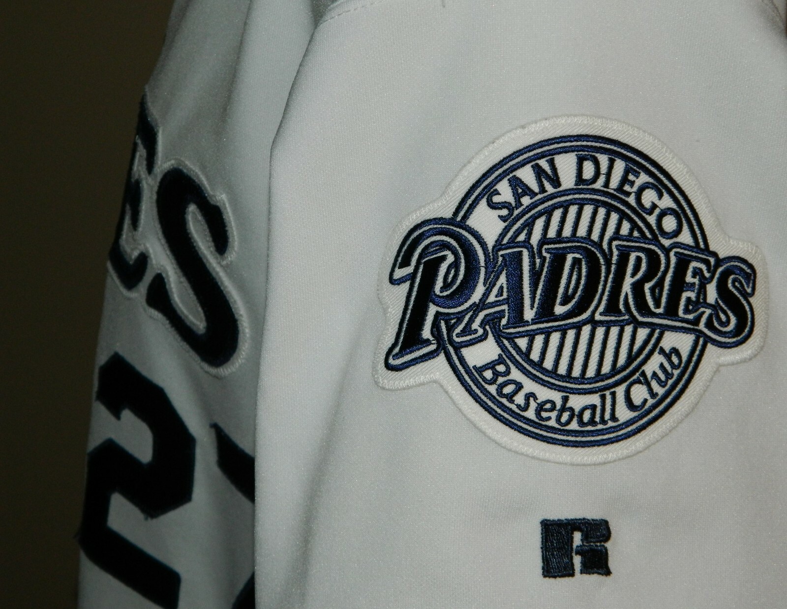 2003 Rondell White Game Worn San Diego Padres Home Jersey #27 - Russell