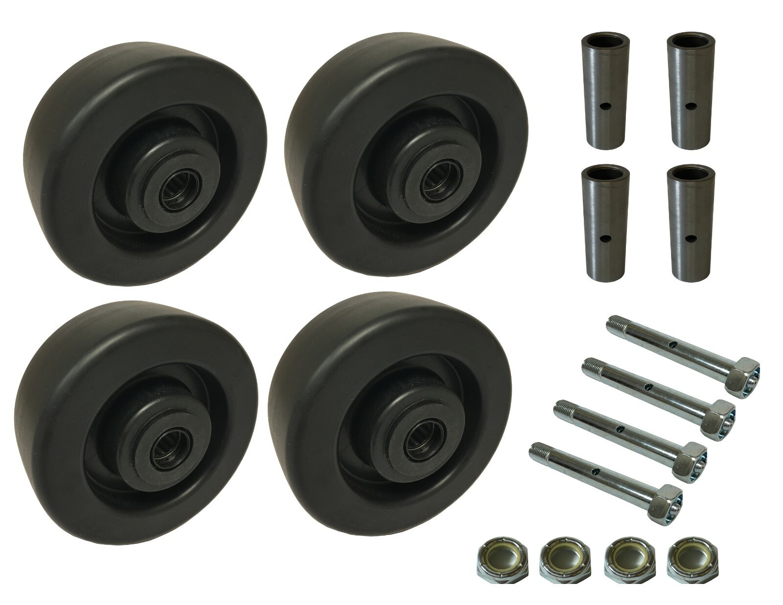 4 Heavy Duty Caster Wheels Set 4" 5" 6" 8" Heavy Duty Plastic Wheel Set