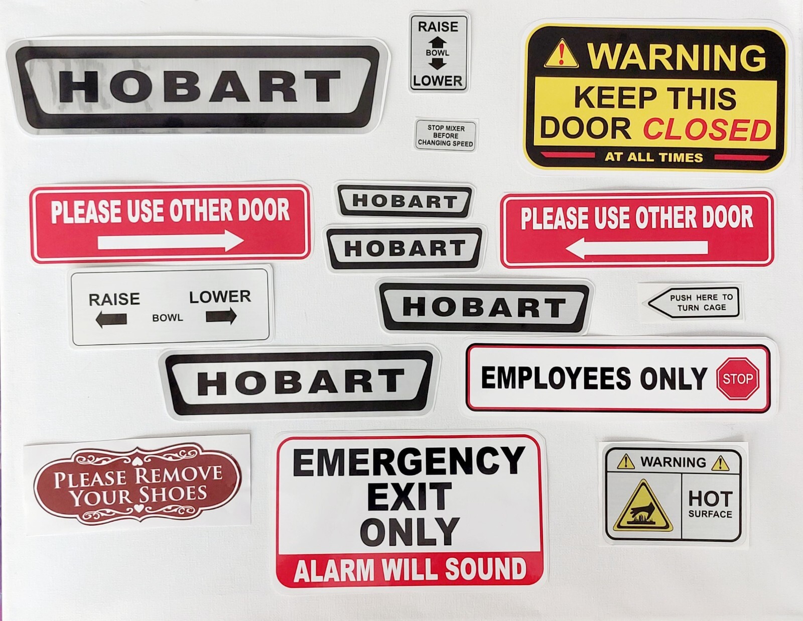 Hobart Label 2.5"x0.6" (Mini Size) Flat Metallic,New,Pack of 10,Free Shipping!!!