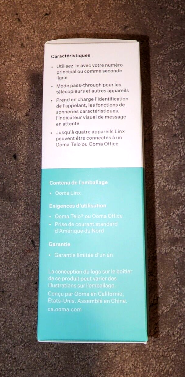 New Ooma Linx Remote Phone Jack, Wireless Accessory for Ooma Telo