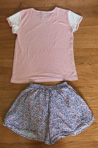 Matilda Jane 435 Hello Lovely Lagoon Floral Skort stripe Mariana Tee 14 girls