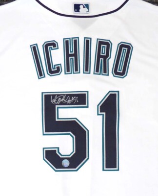 MARINERS ICHIRO SUZUKI AUTOGRAPHED MAJESTIC COOL BASE JERSEY