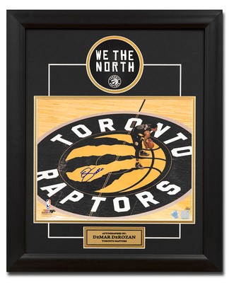 DeMar DeRozan Toronto Raptors Autographed Center Court 20x24 Frame #/50