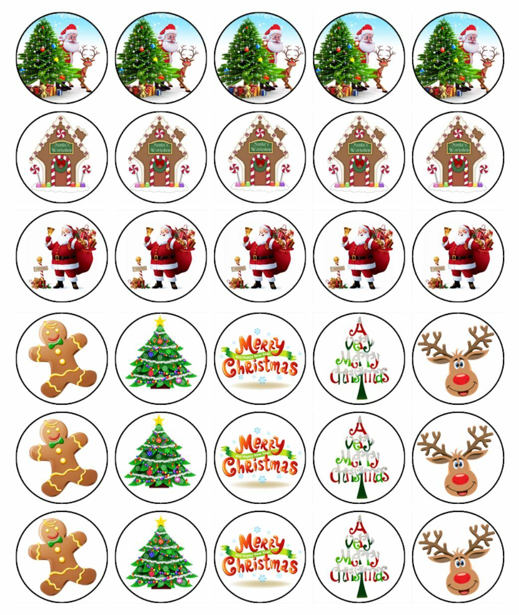 santa-christmas-cupcake-topper-edible-wafer-xmas-cupcake-decoration-5-designs-ebay
