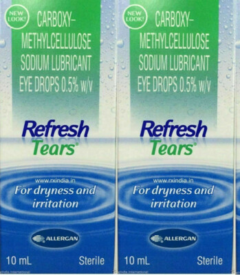 2 X Refresh Tears Lubricant Eye Drops for Dryness & irritation 10ml Each
