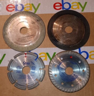 4 PC LOT Tech Diamond Tools Qpro Kobalt 5'' 4.5'' 4'' continuous Diamond Saw Blades