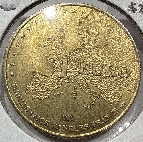 【稀少品】1998年発行　パリ造幣局・トーマスクック発行　1ユーロ記念コイン 1998 Thomas Cook Bankers France Monnaie de Paris 1 Euro