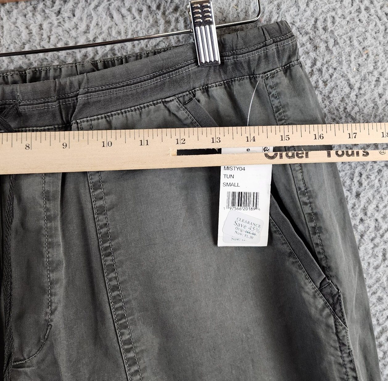 Velvet by Graham & Spencer Misty Drawstring Pants Women's S Tundra Grey Pull-On~ - Picture 5 of 13