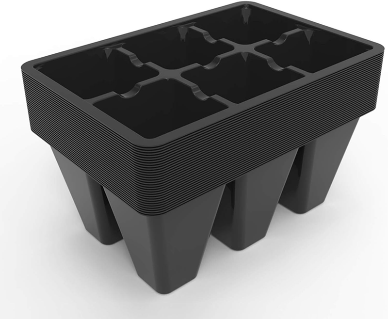 30-Pack 6-Cell Seed Starter Trays w/ Drainage Holes for Seedli...