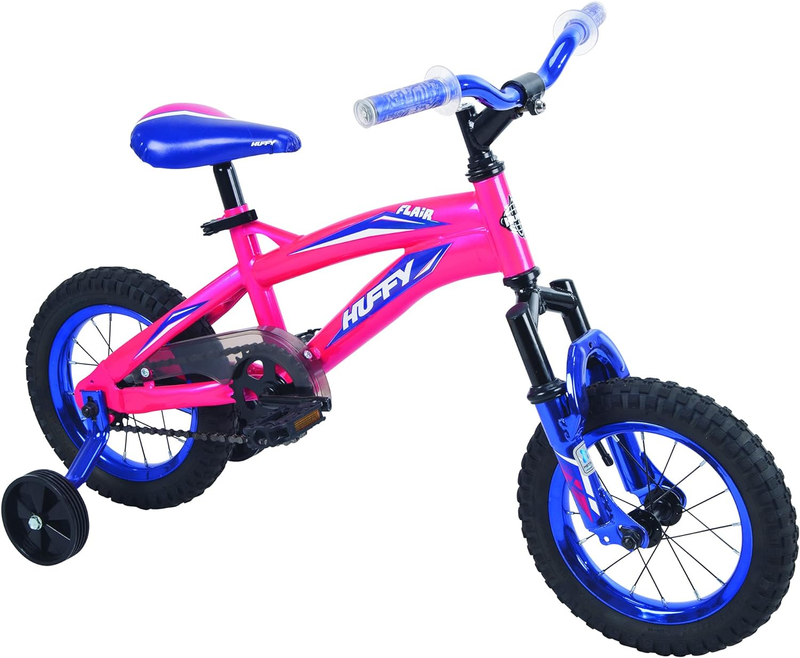 12-inch Blue/White Blue/Pink Kids Bike with Training Wheels