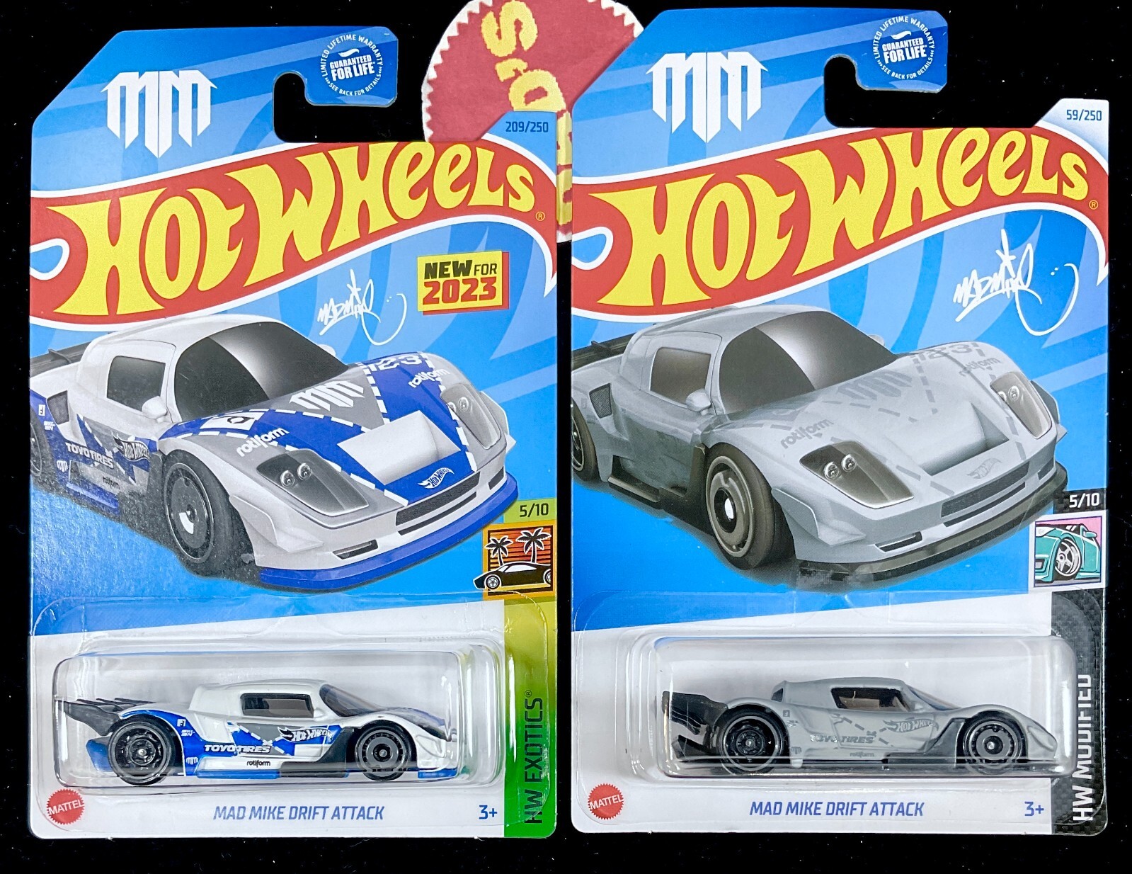 2024 Hot Wheels HW EXOTICS Mad Mike Drift Attack Gray & 2023