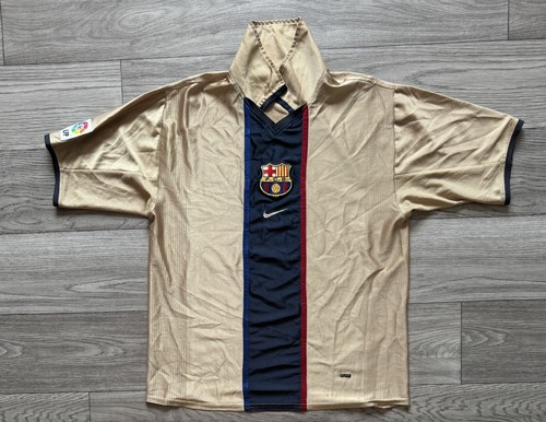 ウェア FC Barcelona 2001-2002 away uniform NIKE Nike Barcelona 2001/02 Gold Away Soccer Jersey Football
