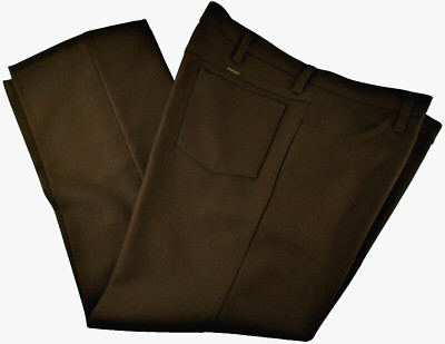 New Wrangler Wrancher 82BN Sta Prest Brown Boot Cut Pants Cowboy Slacks 42 x 34
