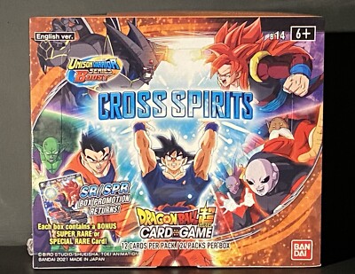 Dragon Ball Super Card Game Cross Spirits Booster Box Factory Sealed