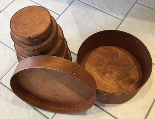Amish Made Stack Of Six Stained Shaker Nesting Boxes