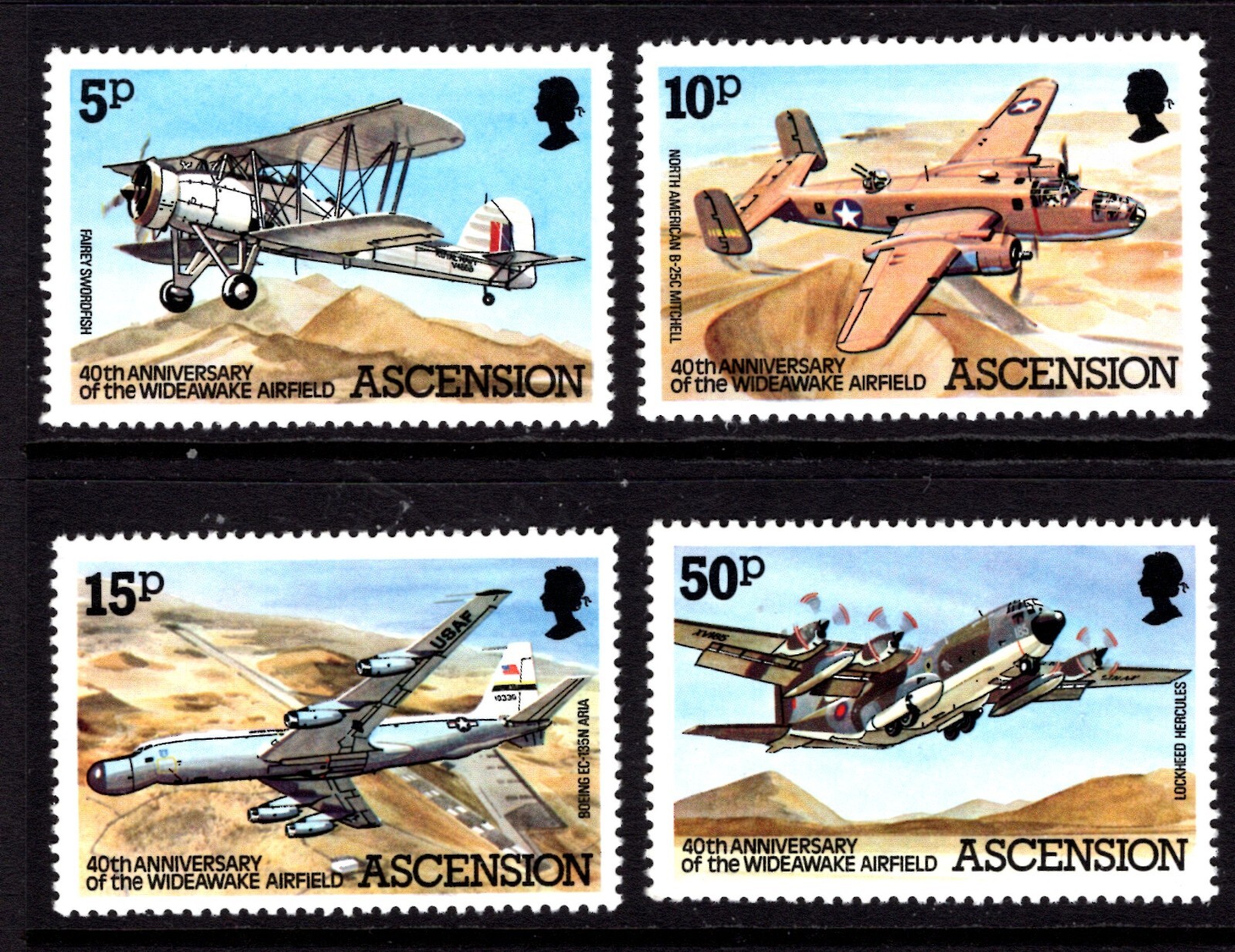 Ascension Island 309-312, 309-310 booklet, MNH, Aviation