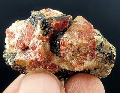 30 Gram Beautiful Natural Blood Red Zircon Crystal Bunch Specimen @ Pakistan