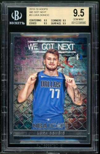 Luka Doncic Rookie Card 2018-19 Hoops We Got Next #3 BGS 9.5 (9.5 9.5 9.5 9.5). rookie card picture