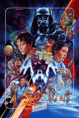 Martin Ansin Star Wars Empire Strikes Back Multi-Layer Acrylic Panel COA X/125
