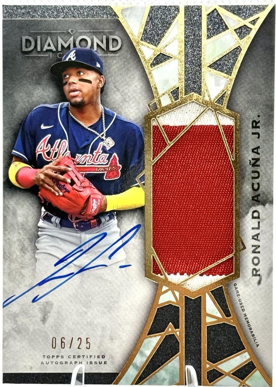 2022 Topps Diamond Icons - Autographed Jumbo Patches Ronald Acuña Jr. # ...