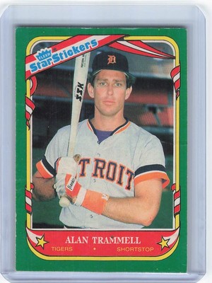 1987 Fleer Star Stickers - #118 Alan Trammell