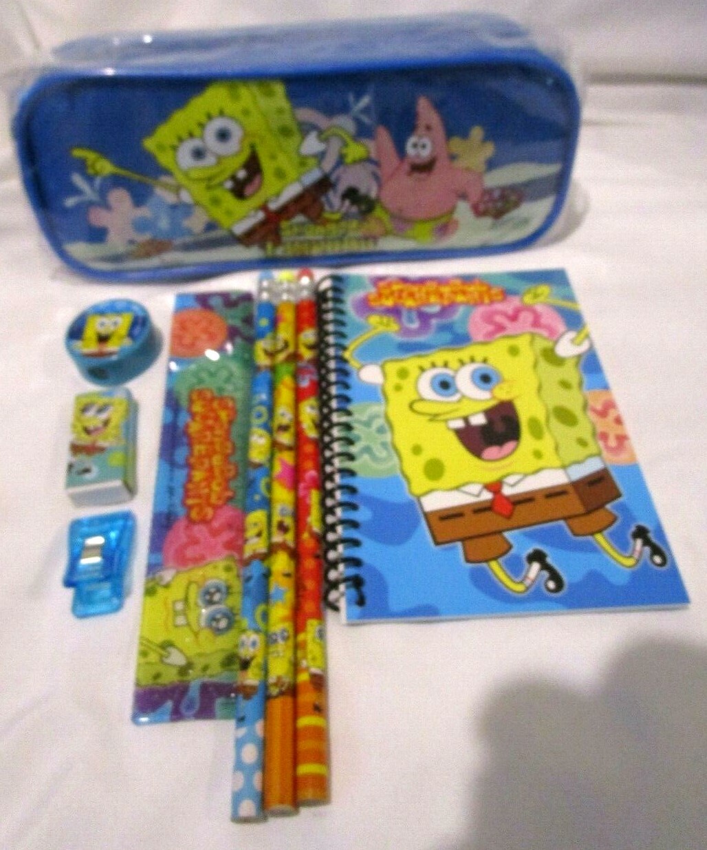 Spongebob Squarepants Yellow Cartoon Set Of 3 Eraser Pencils Pencil Stationery