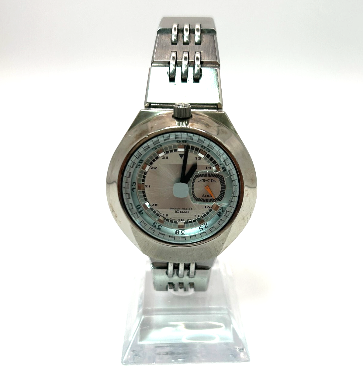 SEIKO セイコー　ALBA AKA V707-0A10 SEIKO ALBA AKA V707-0A10 Bullhead Quartz Silver Dial Mens
