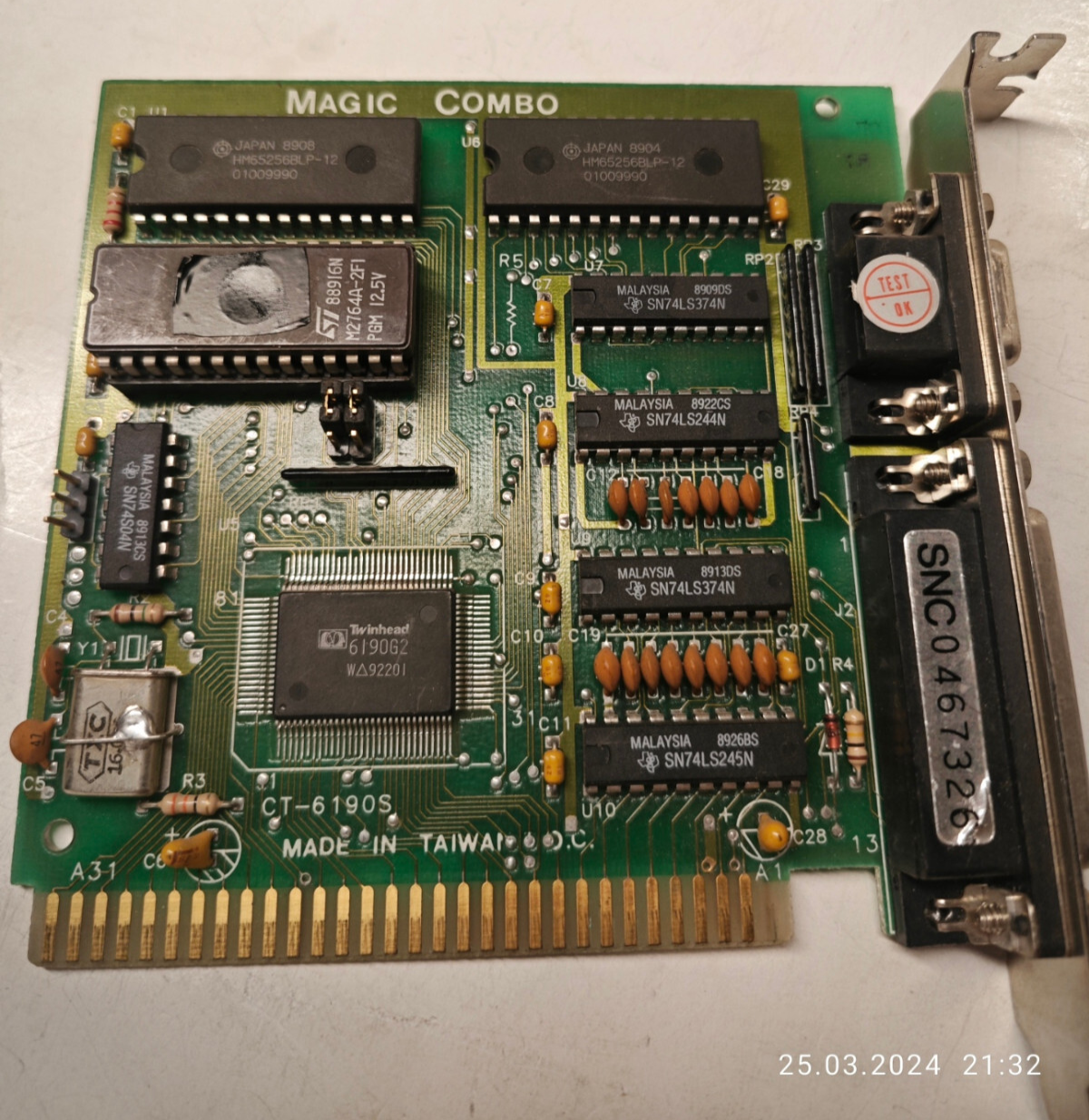 1987 ISA 8 Bit CGA MDA Video card TwinHead Magic Combo CT