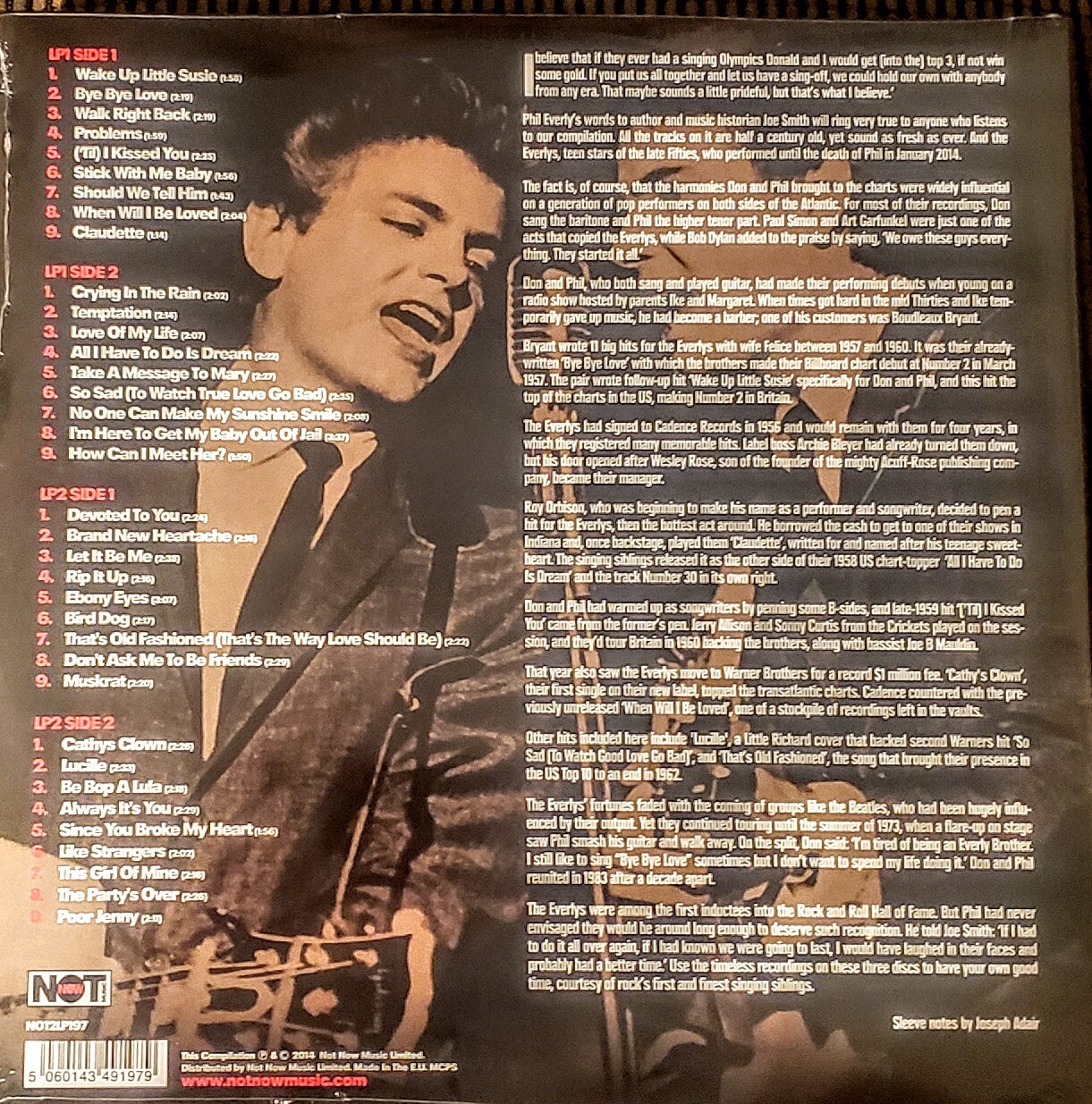 EVERLY BROTHERS - GREATEST HITS - 2 LP SET 180 GRAM VINYL " NEW, SEALED " 