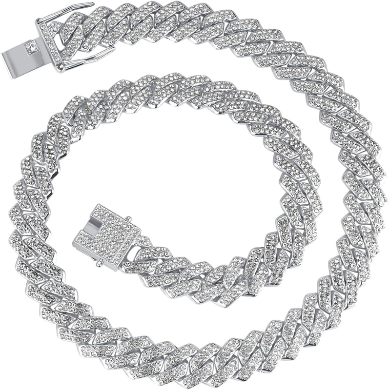 Cadenas De Titanium En Plata 925 Para Hombre Mujer Unisex Cadena Cubana Joyería