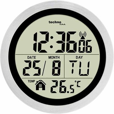 LCD Baduhr Badezimmeruhr Uhr Wanduhr Funk funkgesteuert Temperatur Saugnapf