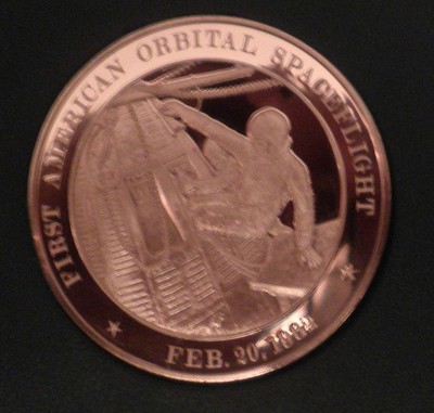 first american orbital spaceflight john glenn 1962 bronze medal