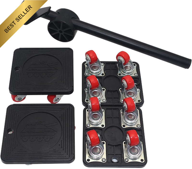 5 Pack Furniture Mover with Wheels and Furniture Lifter Set, 360° Rotation Wheel