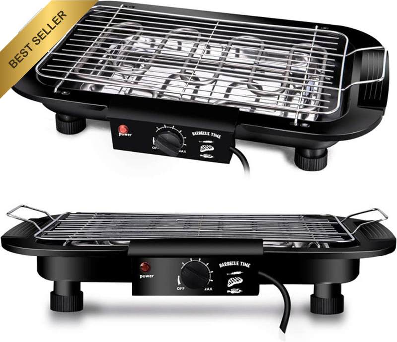 Electric Smokeless BBQ Grill Teppanyaki Indoor Outdoor Barbecue Cooker