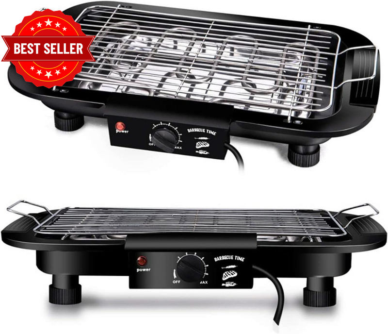 BBQ Grill Electric Smokeless Barbecue Teppanyaki Indoor/Outdoor Barbecue for Chr