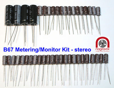Studer B67  METERING / MONITOR STEREO capacitor & preset trimmer overhaul kit