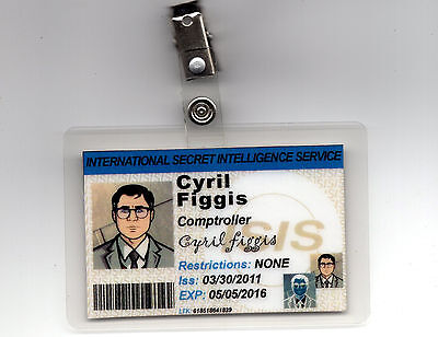 Archer TV Series ID Badge-Cyril Figgis cosplay costume prop