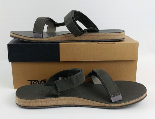 Teva Universal Slide Sandals Mens 14  EU 48,5 Shoes Gray Leather Hiking New