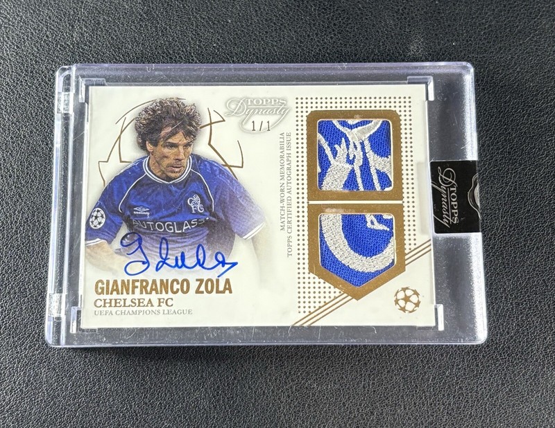 GIANFRANCO ZOLA 2022-23 TOPPS DYNASTY DUAL GAME USED PATCH