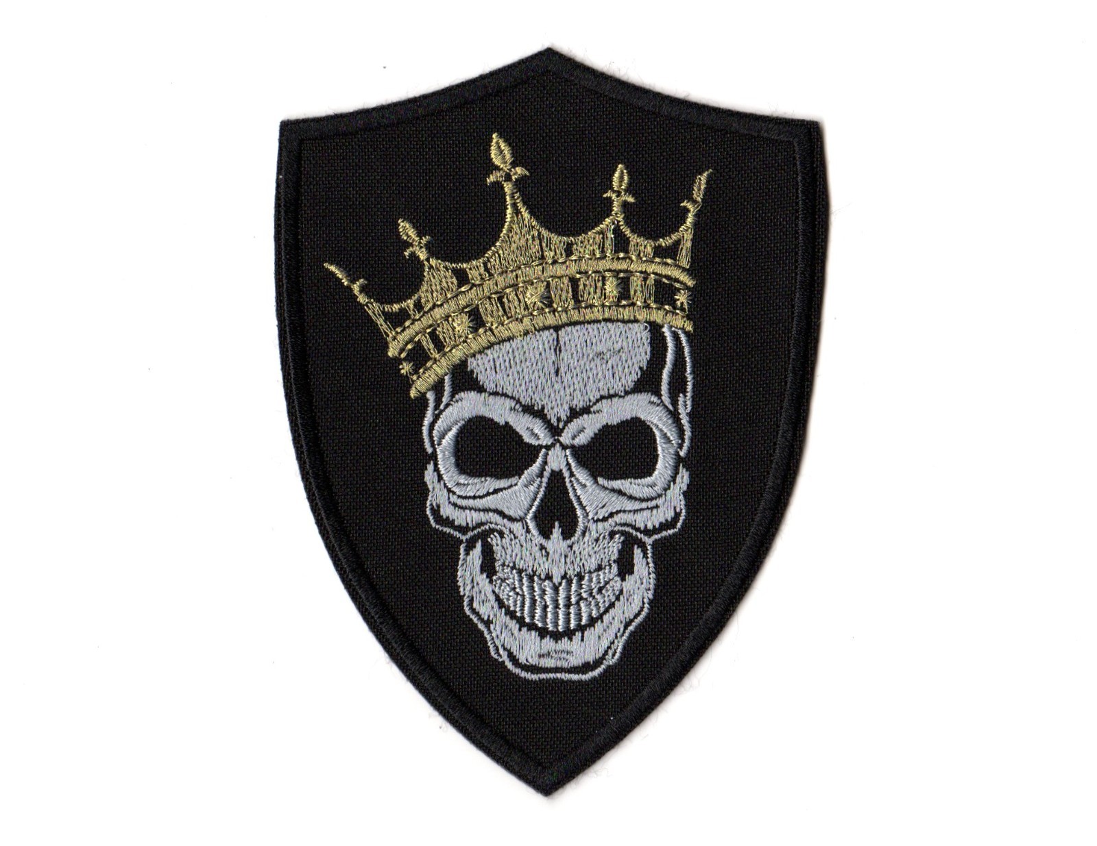 Skull With Crown Patch I King Tsar Prince Royalty Biker