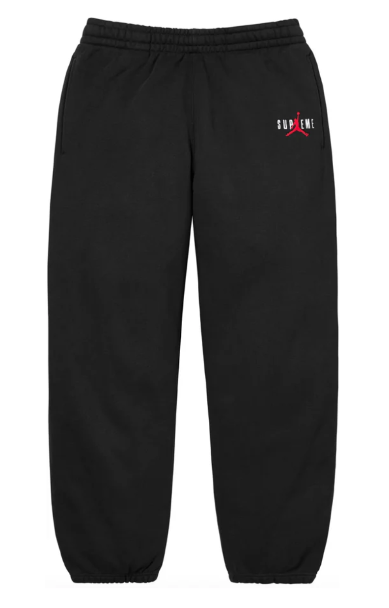 SUPREME X NIKE AIR JORDAN JUMPMAN LOGO SWEATPANTS BLACK SZ