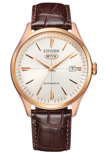 Pre-owned Citizen Brown Mens Analogue Watch Nh8393-05ae