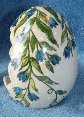 Ceramic Glazed Easter Egg with Bunny