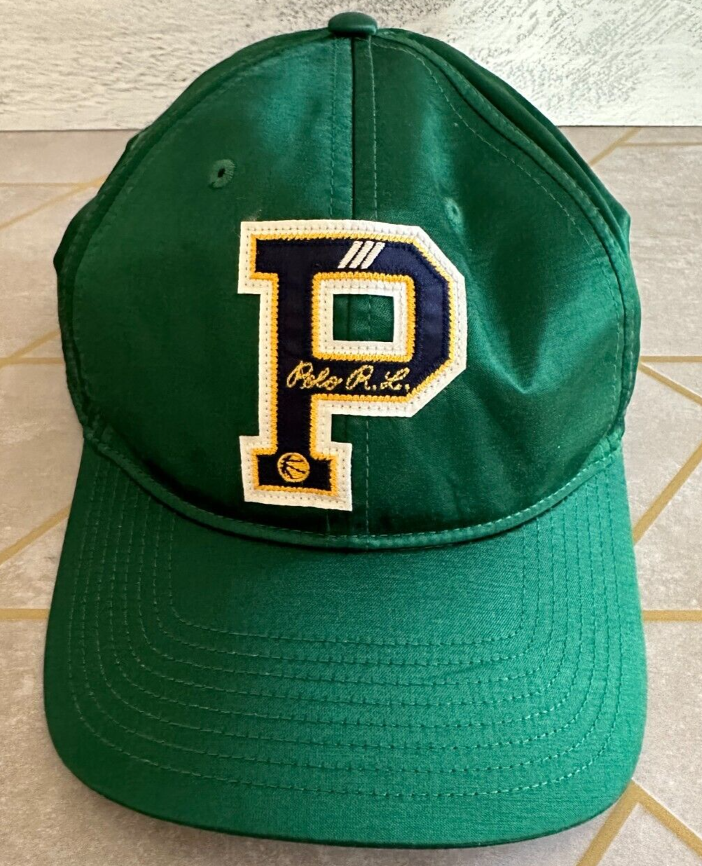 ☆POLO RALPH LAUREN☆ Logo Patch Satin Ball Cap Green MAPOHG Polo Ralph Lauren Men's one Size Green Logo Patch Satin Ball