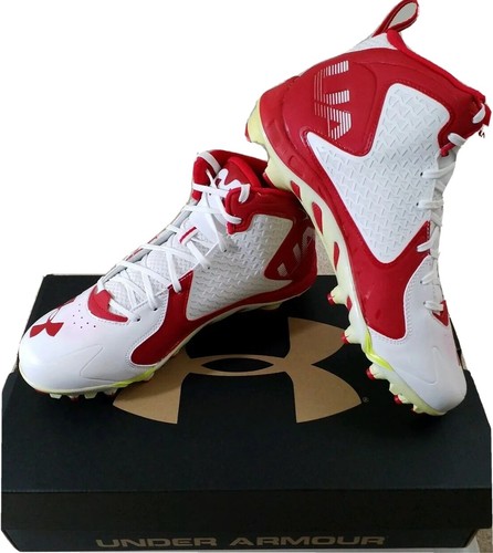 New Under Armour Cleats No Clog Spine Size 10.5 Red/White | eBay
