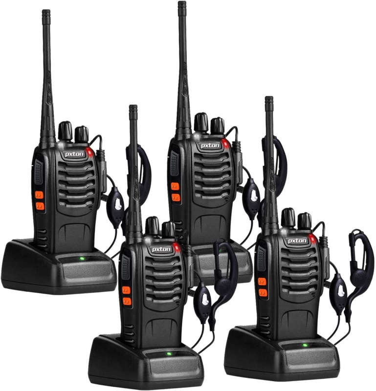 4 Pack Set Walkie Talkie Two Way Charge Rainproof Radio New