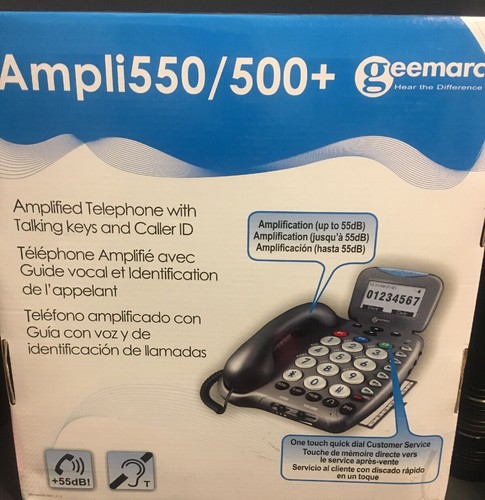 Ampli550 - Amplified Telephone with Talking Caller ID and Keys
